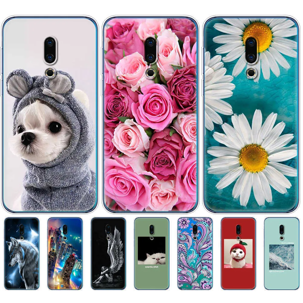 Per Meizu 16th Case 6.0 '' Silicone Soft TPU Phone Plus Cover 6.5 '' Back Cover Bumper Protettivo Coque Etui