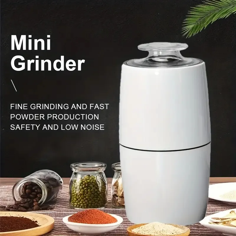 1pc Coffee Grinder Electric Grain Grinder Fully Automatic Freestanding Coffee Machine 304 Stainless Steel Blade Nut Spice For Coffee Beans