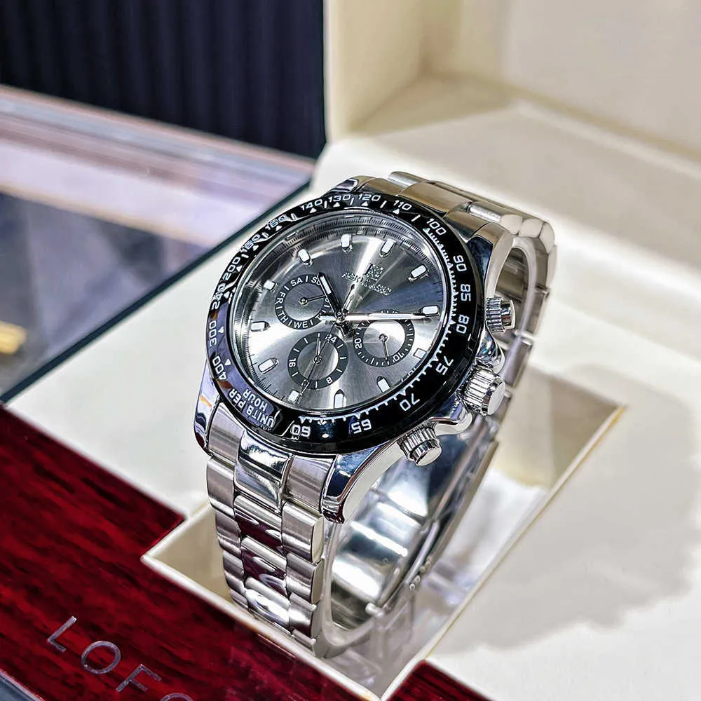 Luxus R olax Uhren Preis mechanische Uhr Herren wasserdicht leuchtende Kalenderwoche Multifunktions-Vollautomatik mit Geschenkbox mit Logo