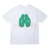 white and green t shirt