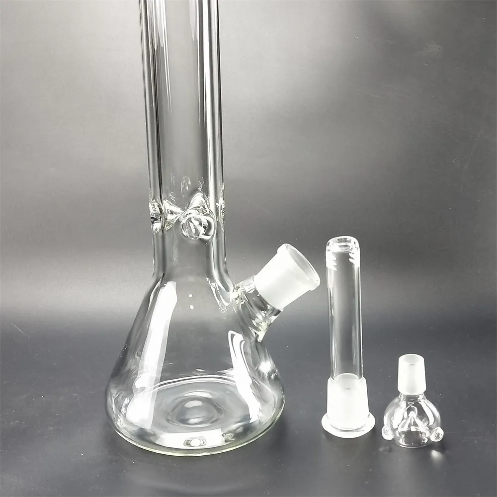 Cachimbo de vidro pesado de 9 mm para cachimbos de água Beaker Bongs grossos Elefante Articulação reta com coletor Cachimbos de água clássicos para fumar