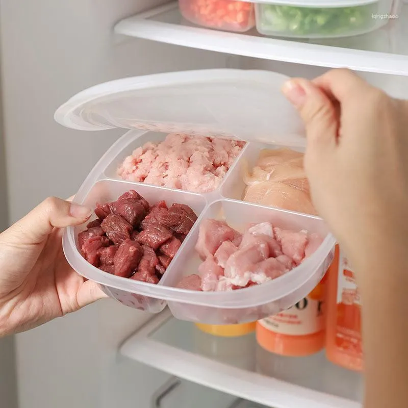 Lagerung Flaschen Kühlschrank Teiler Crisper Box Küche Beilagen Haushalt versiegelte Lebensmittel mit Deckel liefert