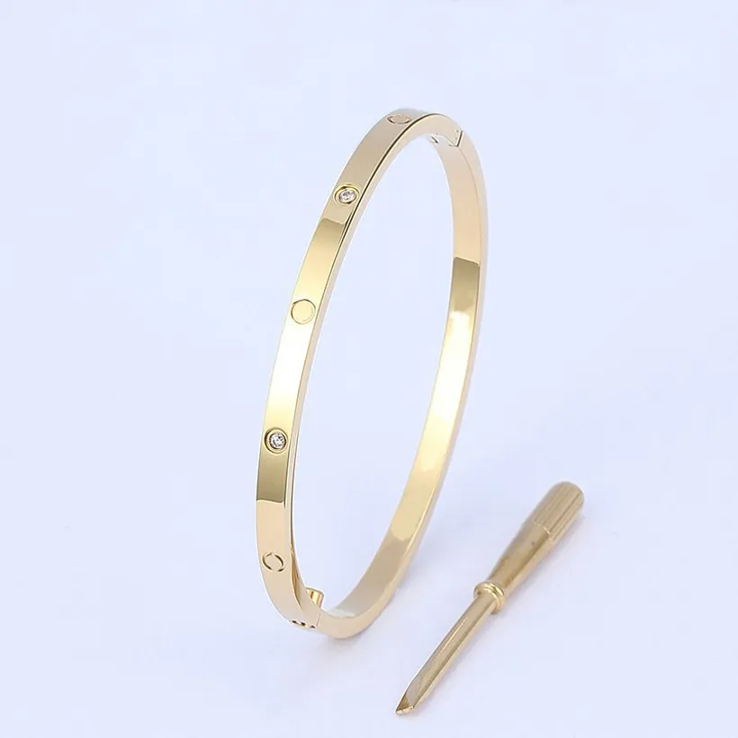 Designer Bangle for women mens bangles screwdriver six generation bracelet 18k narrow couple fashion stainless steel bracelets