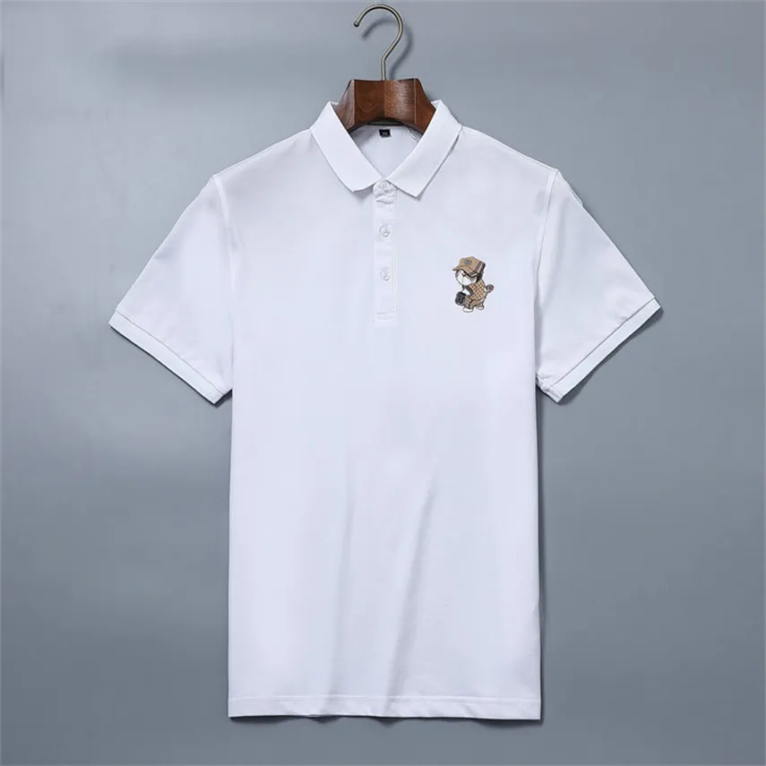 # 1 Moda Hombre Camisetas Hombre POLO Manga corta Transpirable Tops Camisetas Patrón de letras Imprimir Hombres Mujeres Verano Camisetas Tallas grandes polo de hombre 44