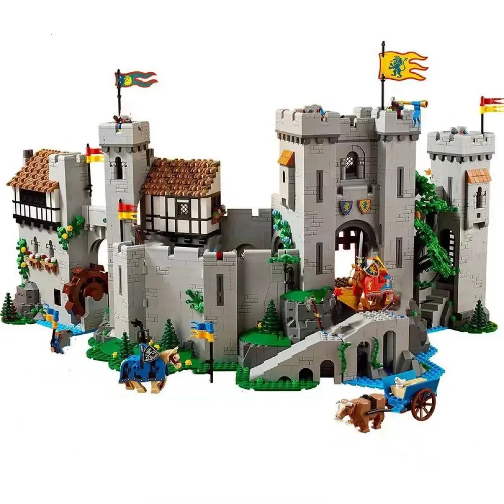 10305 Lion King Knights Medieval Castle Model Building Blocks Assembly Bricks Set Toys Gifts for Children Christmas