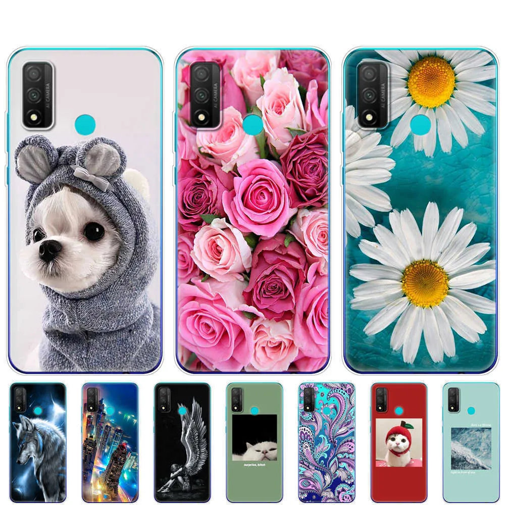 For Huawei P Smart 2020 Case Silicon Soft Tpu Back Phone Cover On PSmart POT-LX1A 6.21" Capa Bumper Protective Coque Fundas