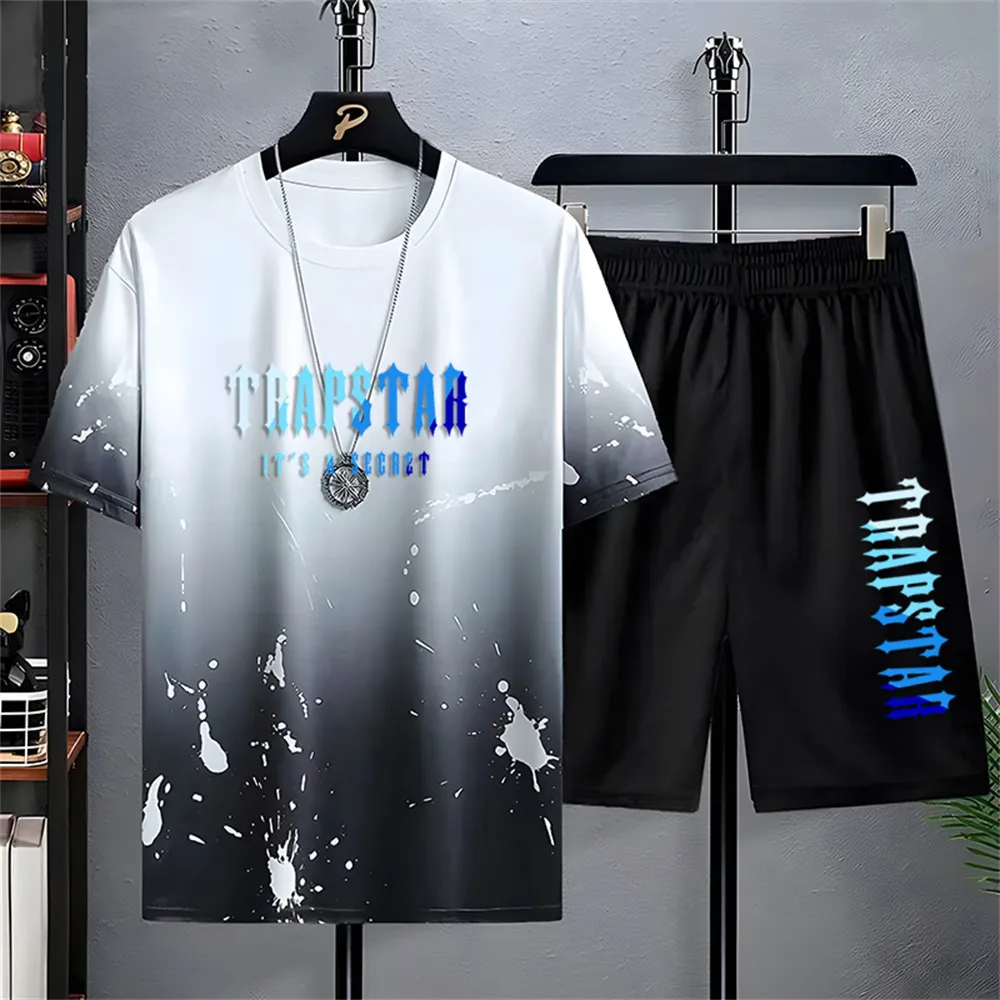 Męskie dresy letnie garnitur 2 sztuki Sportswear Shorts Shorts Street Street Clothing 3D Printed Fashion Tshirt Reg 230715