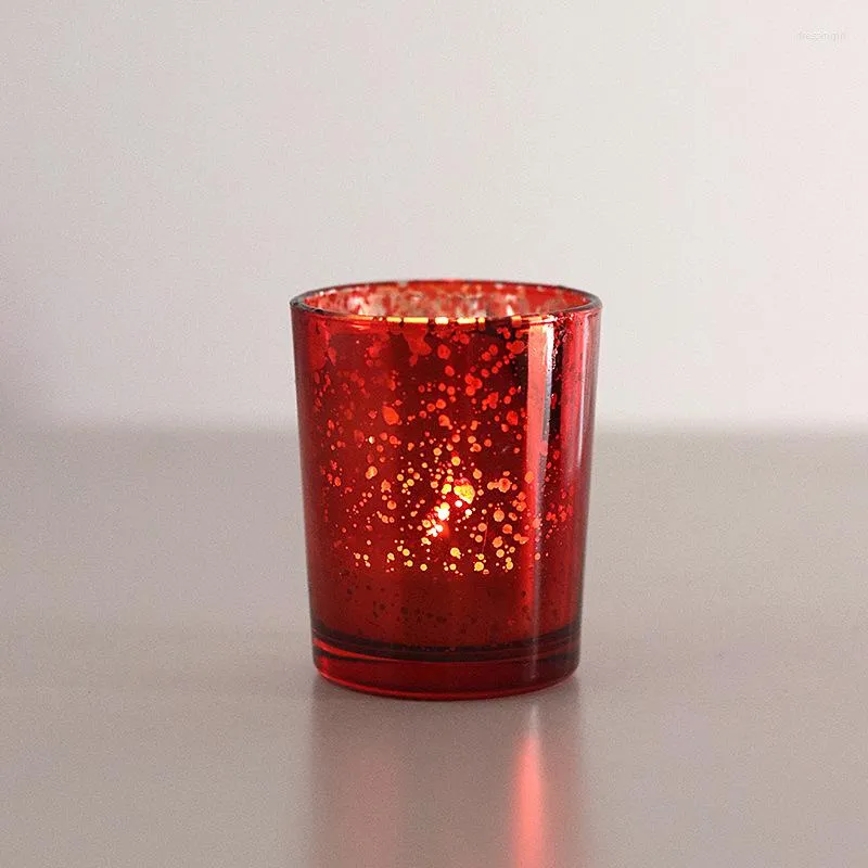 Держатели свечей звезды Cup Cutting Silver Shattered Laser Glass Glass Comeration Cormeration Candlestick