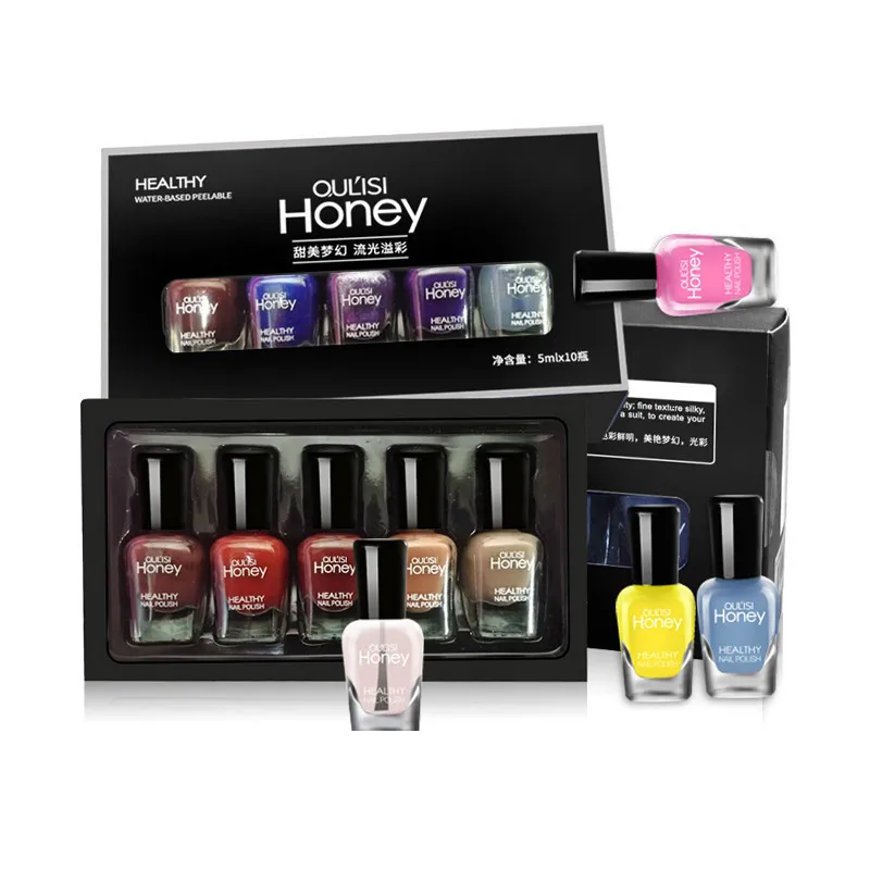 Nagellak 10 stks Nail Art Set Moslim Vegan Waterdoorlatend Halal Nagellak Set Ademend 230715