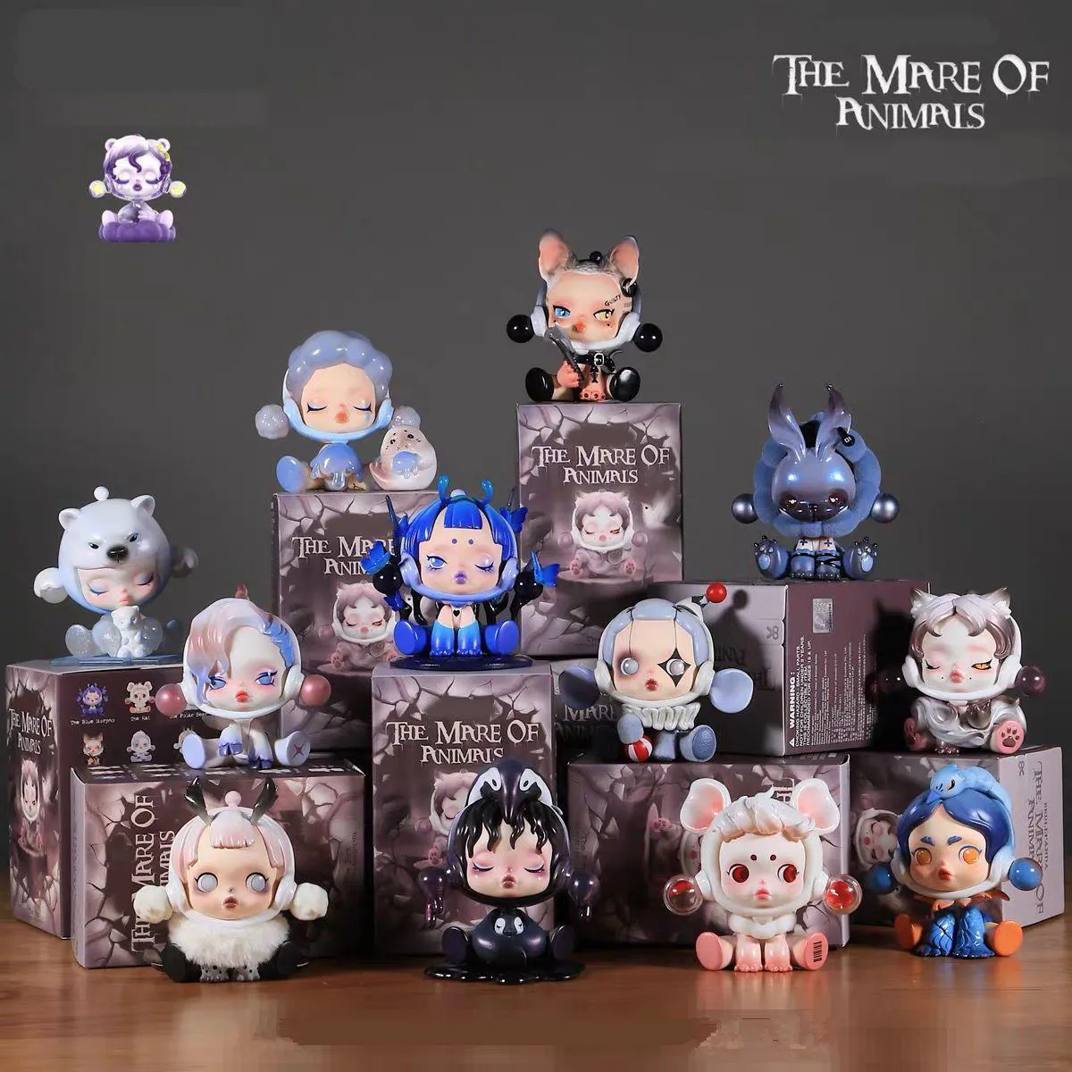 Großhandel POP MART Skullpanda Alte Burg Serie Mystery Box 1PC/12PCS Sammeln Nette Blind Box Kawaii Spielzeug figuren