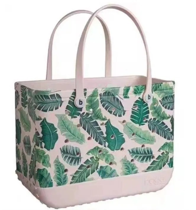 Luxurious Waterproof Women's Eva Handbag Large Shopping Basket Bag Washable  Beach Silicone Swamp Bag Wallet Ecological Jelly Candy Women's Fashion