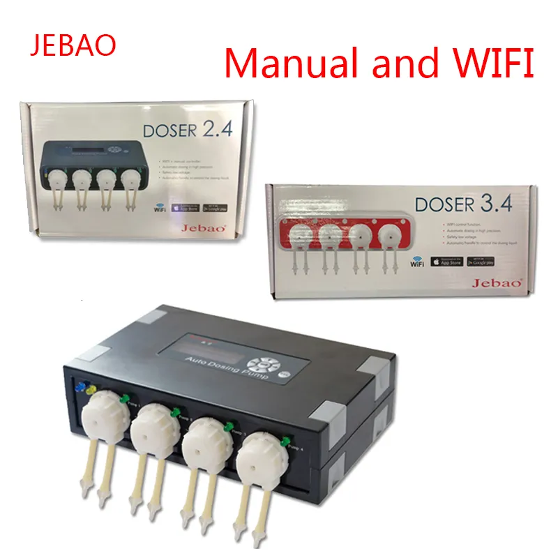 Аквариумы Освещение Jebao Jecod MD44 Wi -Fi Doser34 24 DP2 DP3 DP4 Автоматическое насос Автоматический дозер для морского рифа Аквариум 230715