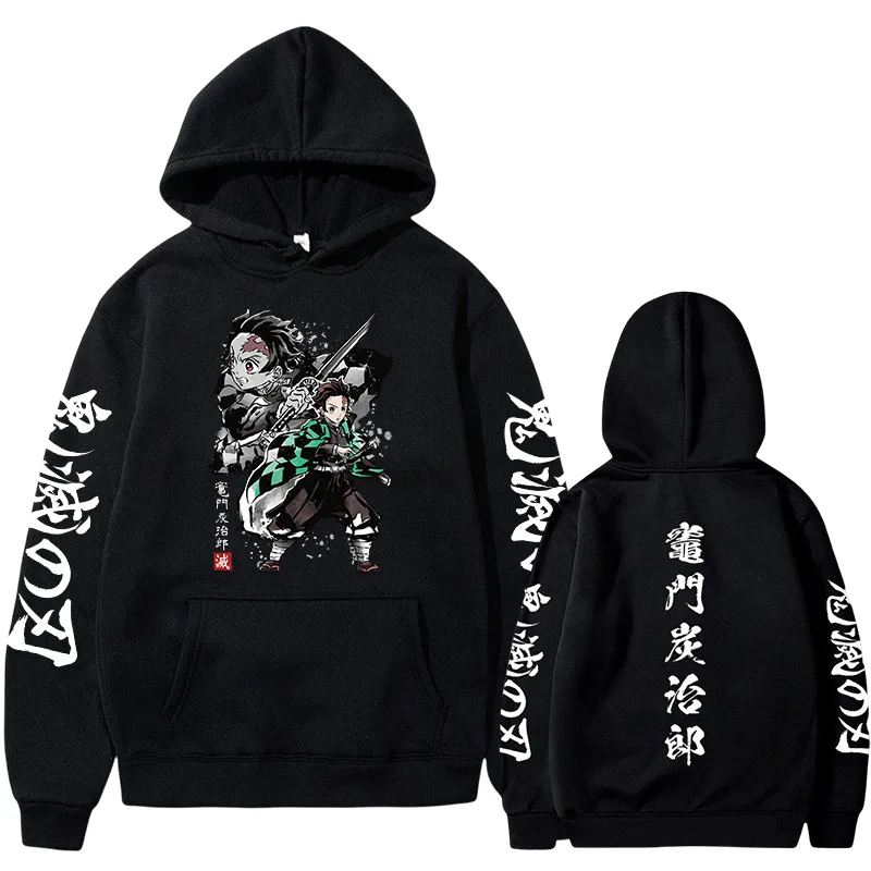 Demon Slayer Anime Hoodie 2023 Vente Chaude Pulls Sweats Kamado Tanjirou Graphique Imprimé Tops Casual Hip Hop