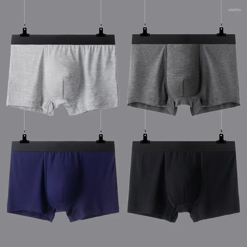 Caleçon 4 pcs/Lot Culotte Homme Cueca Boxers Sous-Vêtements Coton Thermique Pour Homme Respirant Homme Mode Doux Homme Shorts