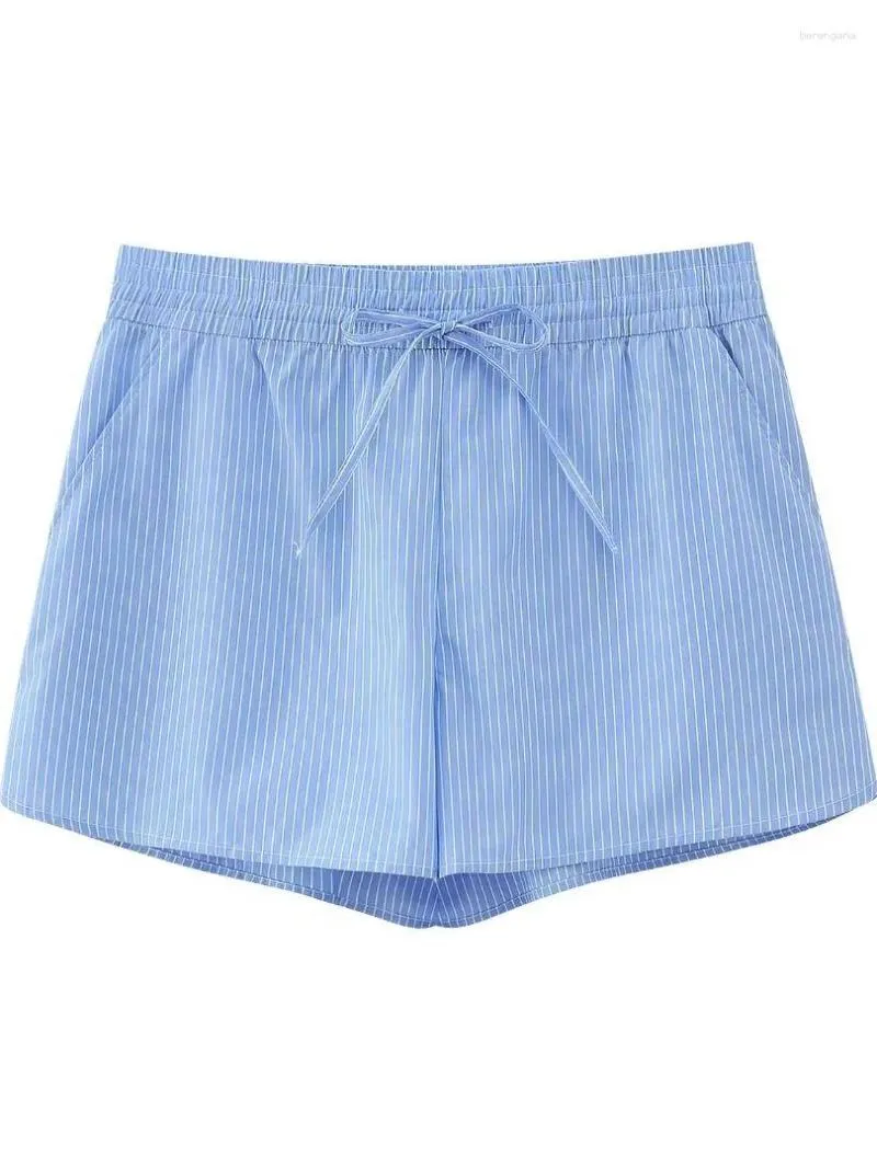 Short femme XEASY 2023 été femmes couleur unie poches décoration décontracté Vintage doux ample