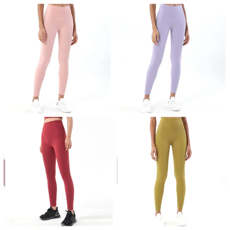 High Waist Double Faced Brushed Nude Offline Yoga Pants For Women