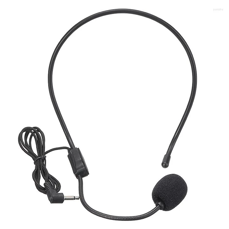 3.5mm Wired Stereo Microphone Headset Mini For Voice Speaker Head Mic Loudspeaker Lecture Teaching Speech