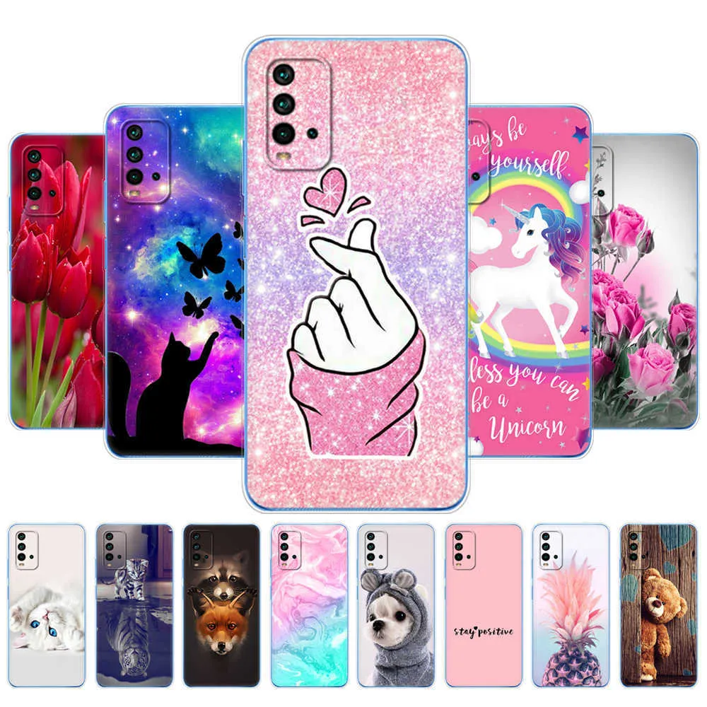 Voor Xiaomi Redmi 9T Case 6.53 Inch Silicon Soft Tpu Back Phone Cover Global Etui Bumper Volledige 360 schokbestendig Coque