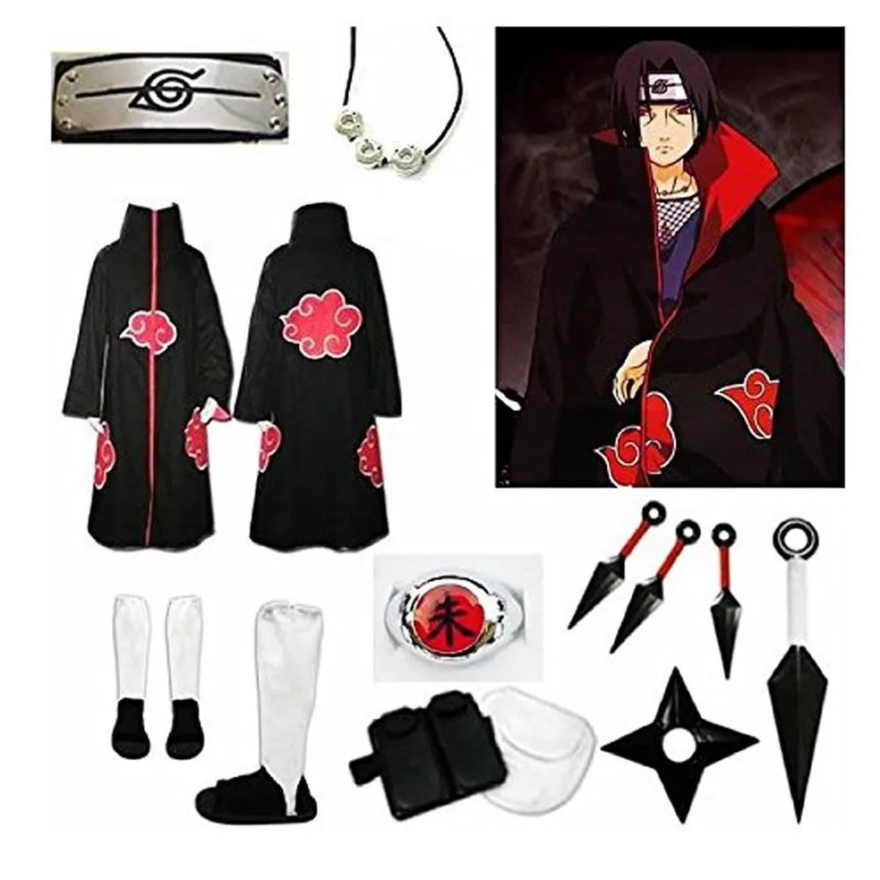 Anime Naruto Uchiha Itachi Cosplay Costume Full Set2599 From Geymf, $111.67