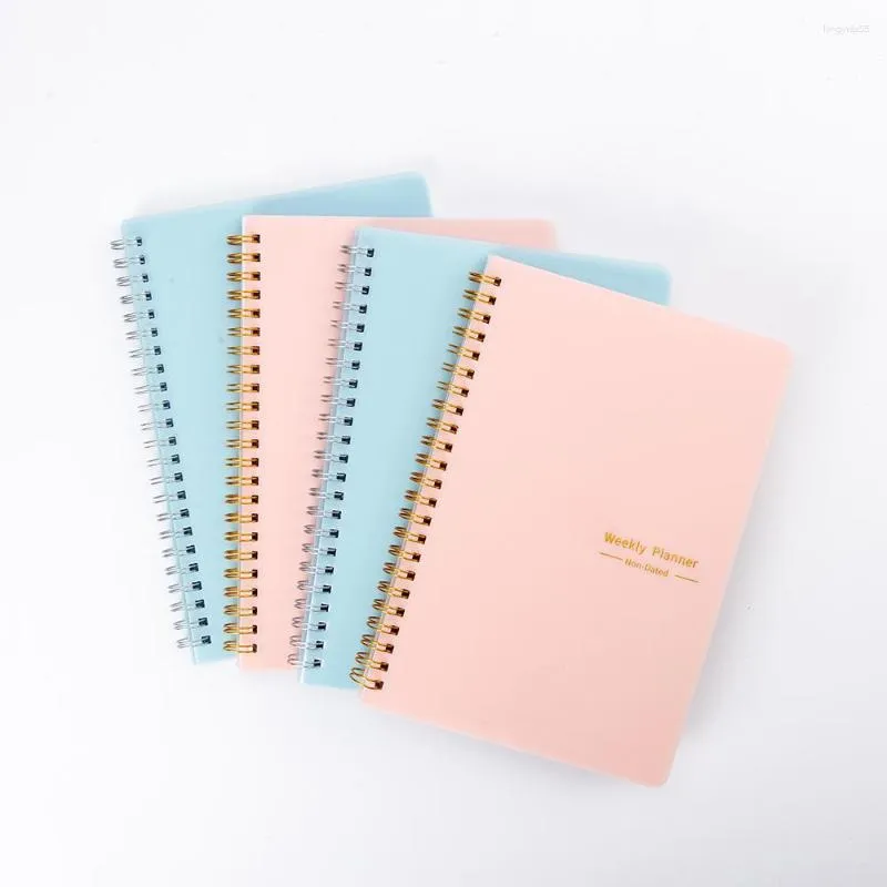 Ly 2023 A5 Agenda Planner Notebook Diary Weekly Goal Habit Schedules Organizer For School Stationery Officer