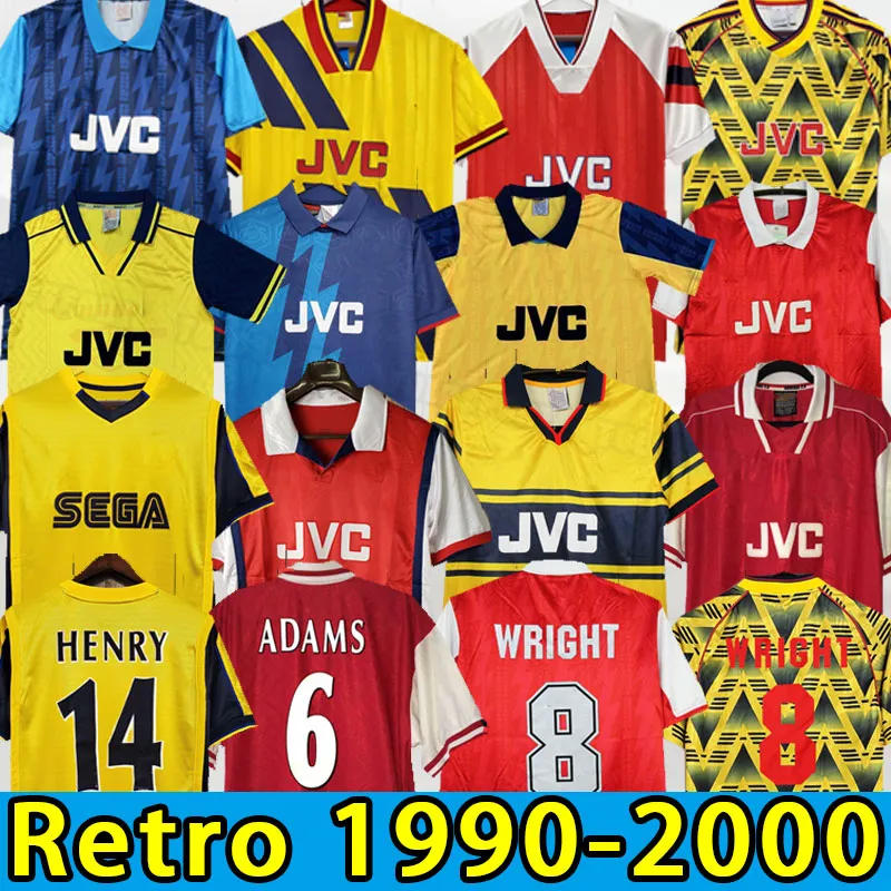 Maglie da calcio di calcio di Highbury Home Maglie da calcio Pires Henry Reyes Retro Bergkamp Adams Persie Galla Classic Wright 95 96 97 98 90 91 92 93 94 99 00 1998 1998 1996