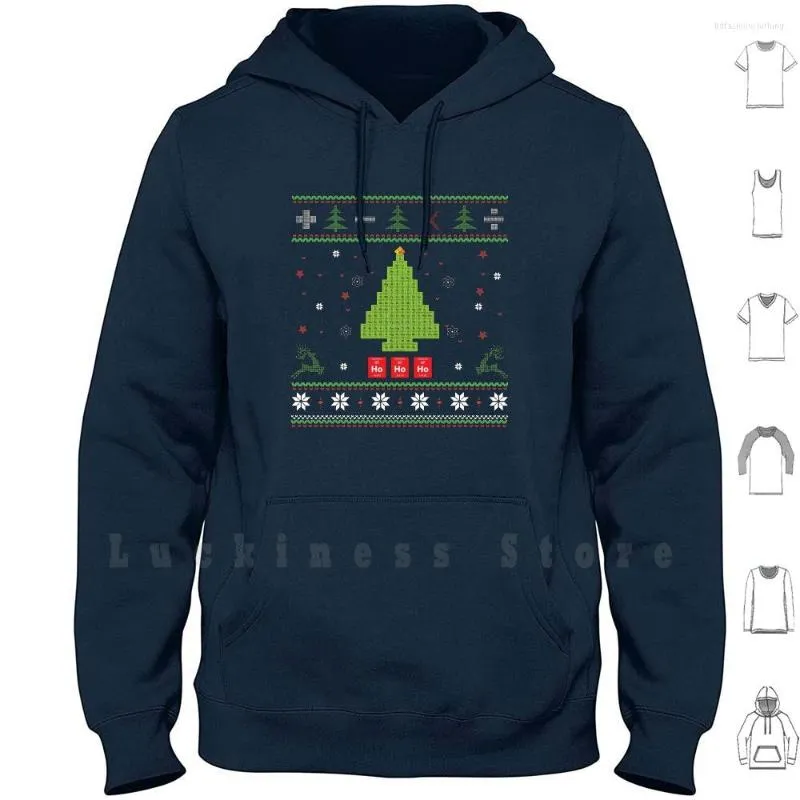 Sudaderas con capucha para hombre Oh Chemistree Chemistree! Árbol navideño feo de química