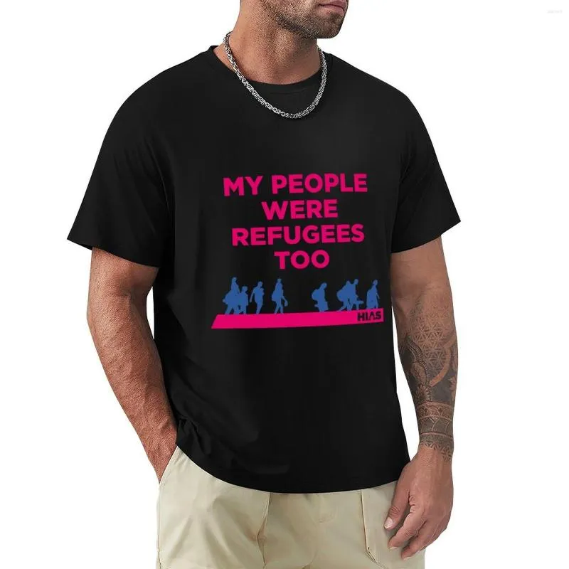 Polo da uomo HIAS "My People Were Refugees Too" Abbigliamento T-Shirt T-shirt per tifosi sportivi Abbigliamento estivo Uomo