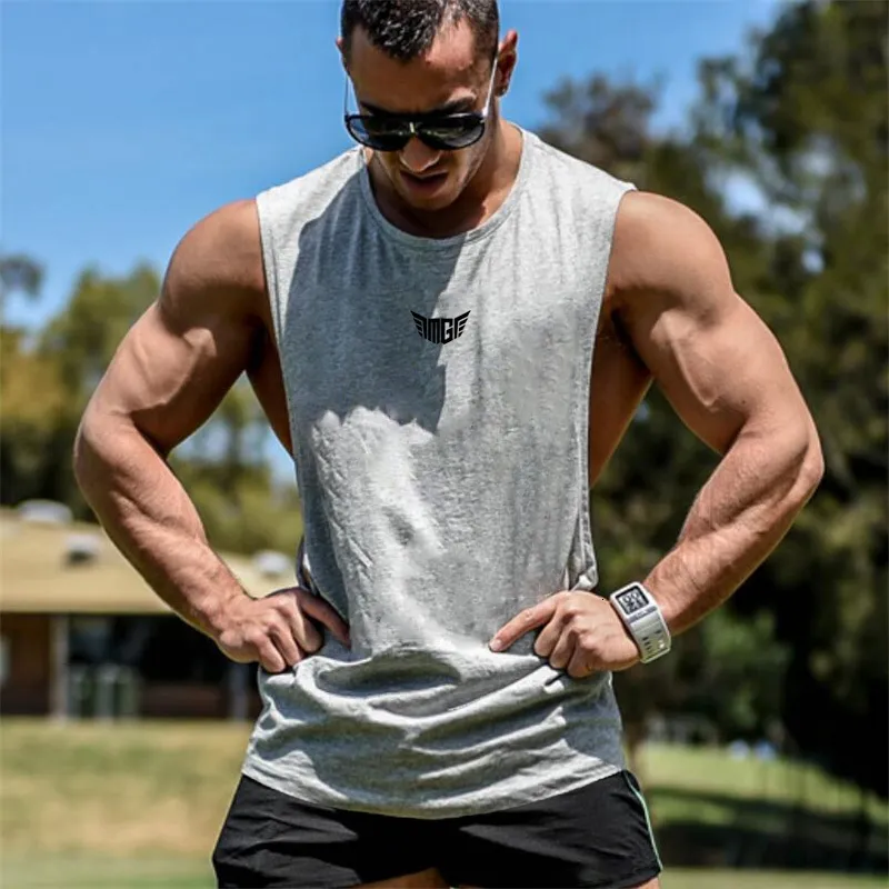 Homme Fitness Muscle sans manches Singlet chemise débardeur