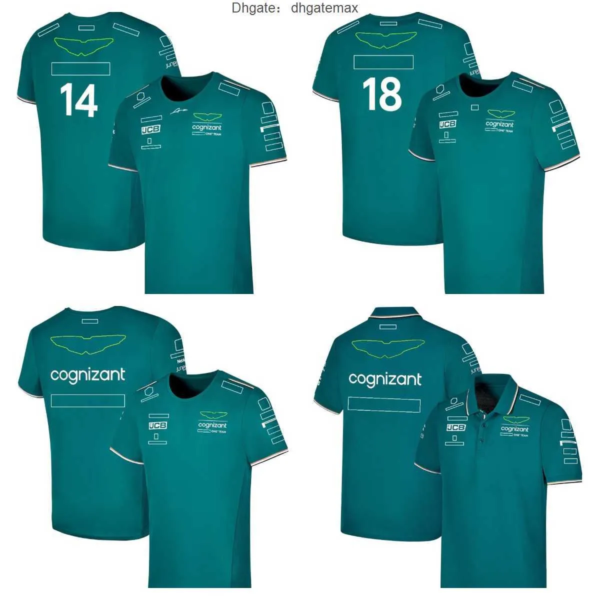 F1 Racing Vêtements AstonMartins Team 2023 Pilote T-shirt à manches courtes Décontracté Respirant Vêtements à séchage rapide Vêtements pour hommes Personnalisation