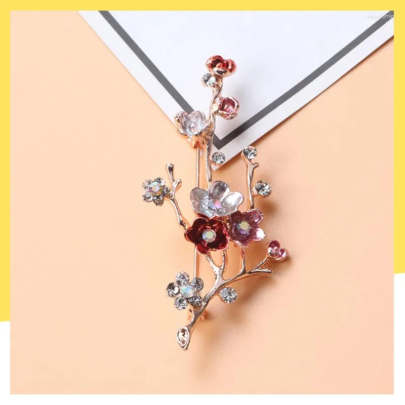 Broszki luksusowy różowy śliwkowy broszka damskie przyjęcie weselne pin biżuterii