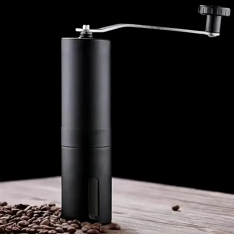 New Black Hand-operated Coffee Machine German Stainless Steel Manual Coffee Bean Grinder Household Hand-operated Instant Bean Grinder Portable Mini