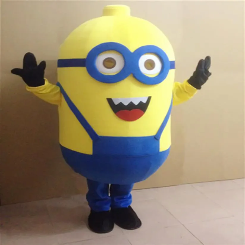 Costume mascotte minions di alta qualità per adulti Immagine reale al 100%2441