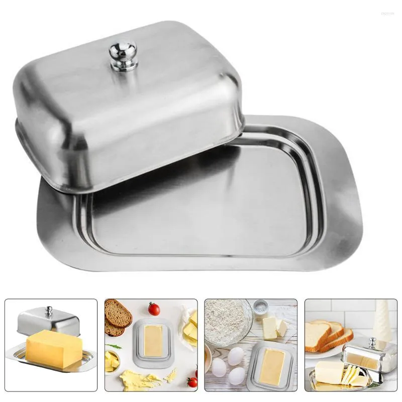 Dinnerware Sets Tray Lid Retainer Butter Keeper Storage Convenient Dish Accessory Stainless Steel