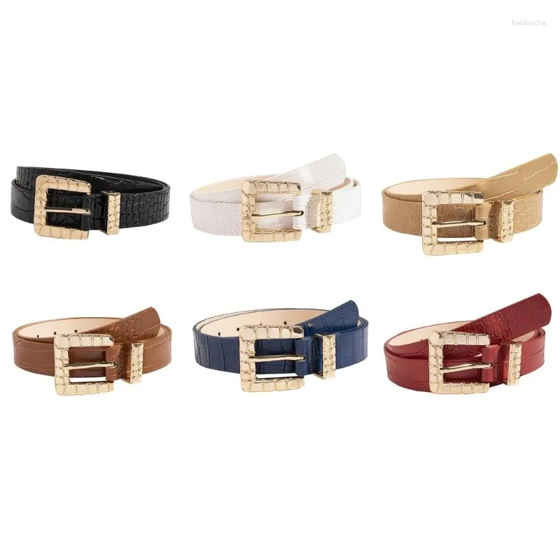 Belts Simple Leathers Belt For Women Fashion Pin Buckle Narrow Girls Casual Waistband Dress Jeans Accessories