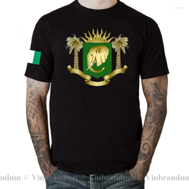 남자 T 셔츠 코트 D 'Ivoire 아이보리 남성 셔츠 패션 국가 팀면 티셔츠 의류 스포츠 티크 Civ Ivorian Ivoirian