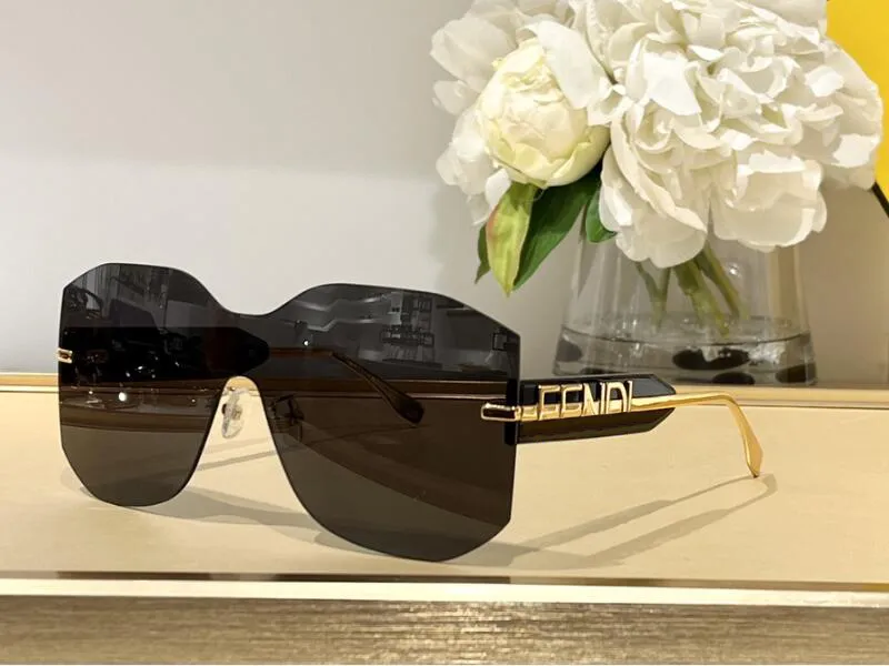 Realfine888 5A Eyewear FOL038V FD Fdgraphy Rectangular Luxury Designer Sunglasses For Man Woman With Glasses Cloth Box FOL039V