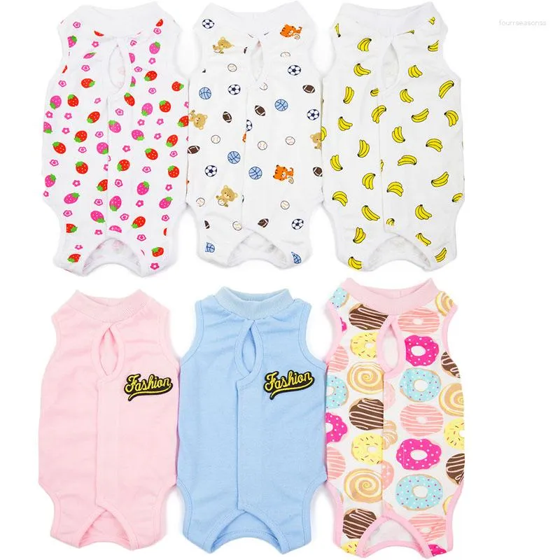 Dog Apparel PJS Puppy Cat Clothes Pajamas Jumpsuit Wrapped Belly Pyjamas Sterilization Suit Pet Clothing Overalls For Small Dogs Pug