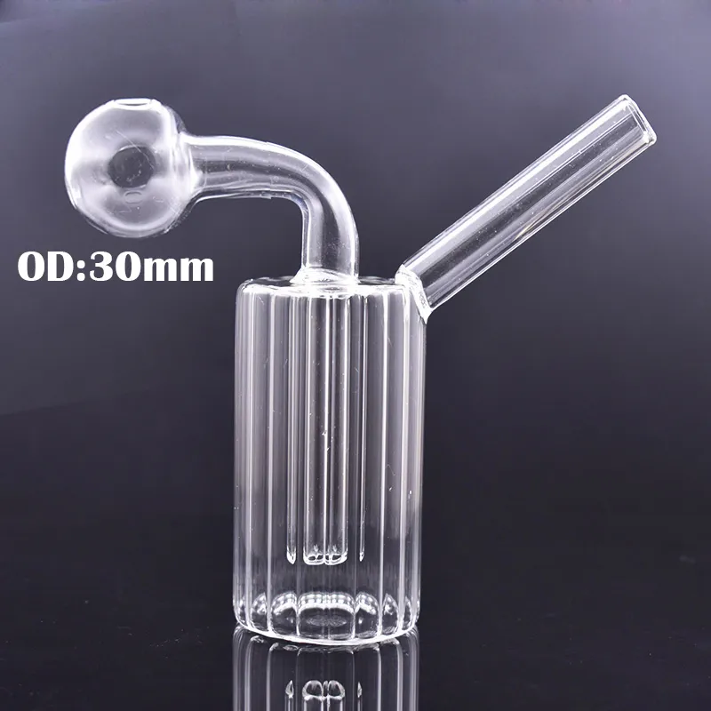 Bärbar mini Glass Oil Burner Bong Water Pipes Pyrex Hookah Oil Rigs Röker Bongs Tjock Heady Recycler Rig för rökare