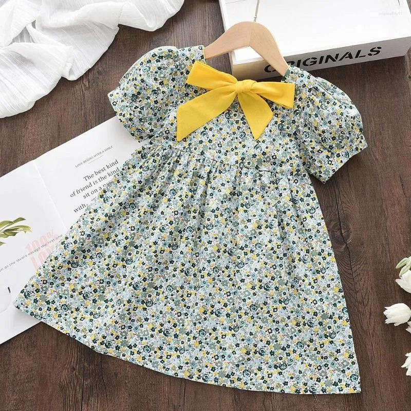 Mädchen Kleider Baby Mädchen Blumen Party Kostüm Süße Koreanische Stil Kinder Nette Schleife Prinzessin Blume Für Hochzeiten