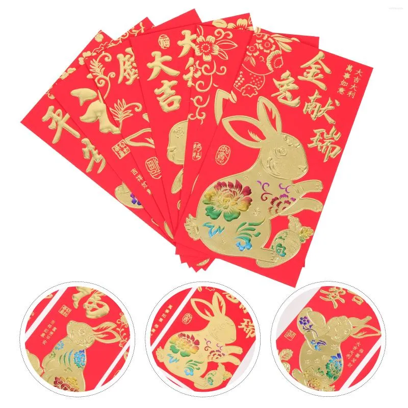 Present Wrap Design Paper Red Packet Year Pocket 2023 Money Bag Spring Festival Zodiac