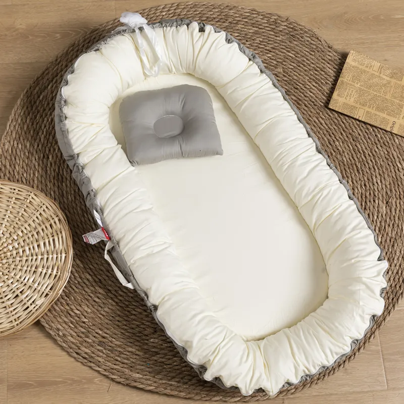 Lits de bébé Amovible Nid de Couchage né Lit Lit de Voyage Parc de Voyage Lit Infant Toddler Berceau Matelas Pography Props 230715