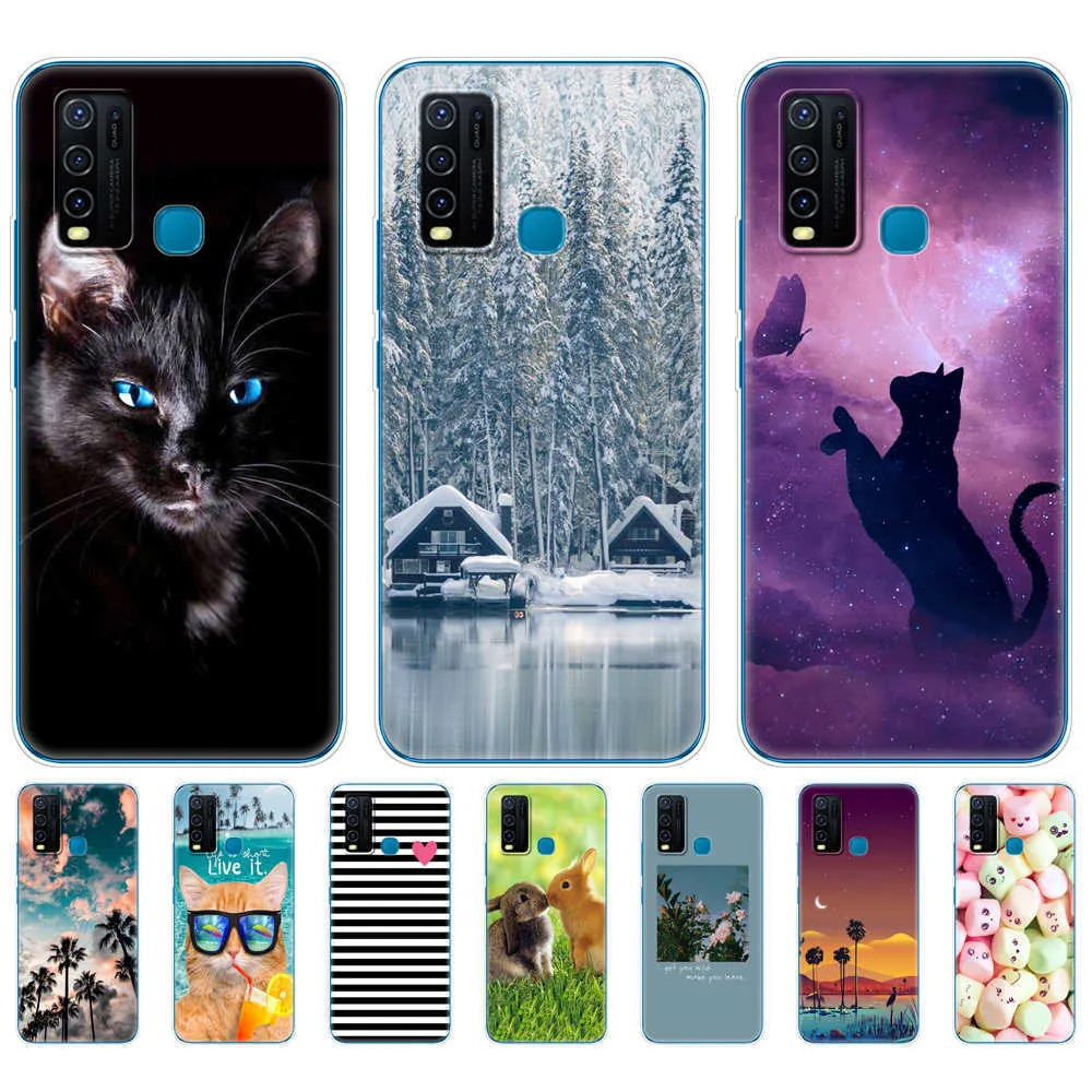 VIVO Y30 Y50 CASE 소프트 TPU 실리콘 백 폰 커버 y 30 50 COQUE VIVOY30 FUNDAS 보호 가방 범퍼