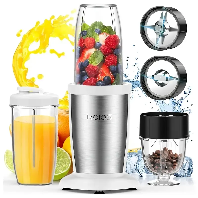 KOIOS 850W Bullet Personal Blender For Shakes And Smoothies, Protein Drinks, Portable Blender For Kitchen Baby Food With Ultra Smooth 6-Edge Blade,