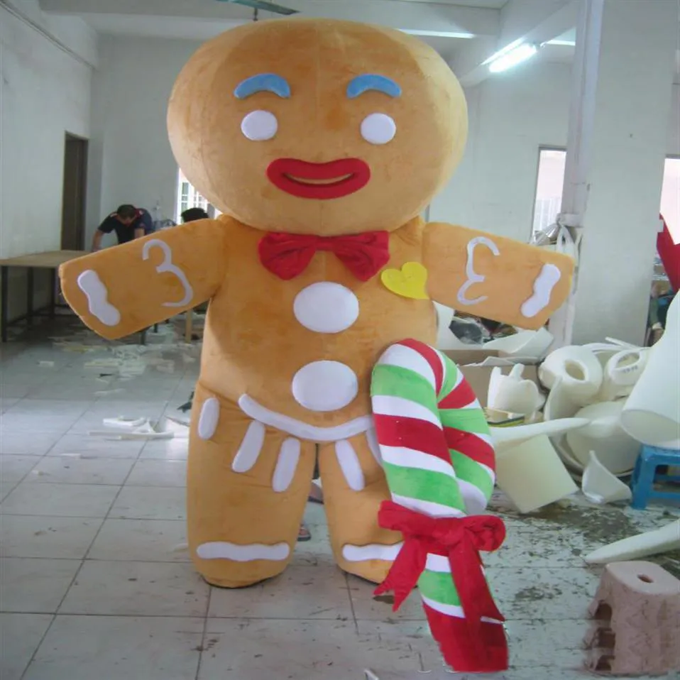 2018 le costume de mascotte de bonhomme en pain d'épice adulte pour adultes à porter306x