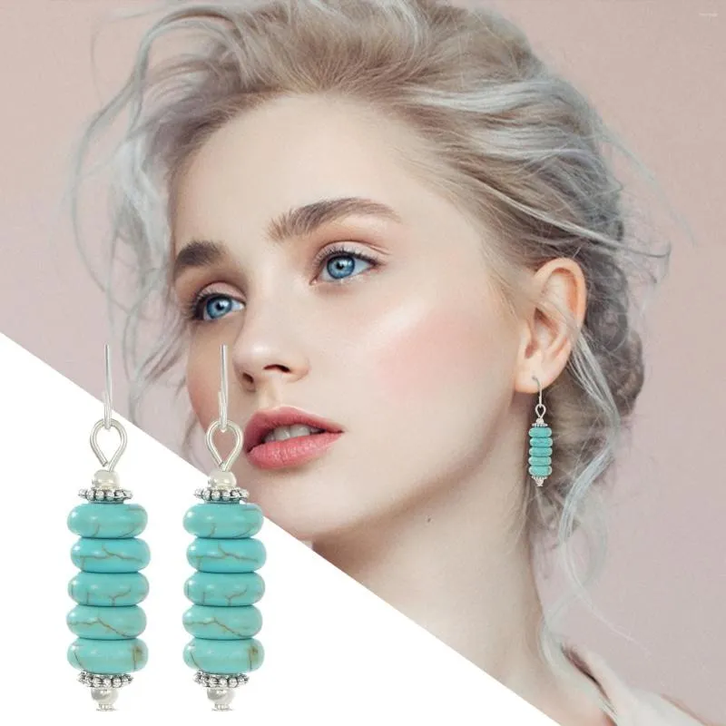 Hoop Earrings Vintage Bohemian Ethnic Turquoise Fashion Drop Big Good Hoops