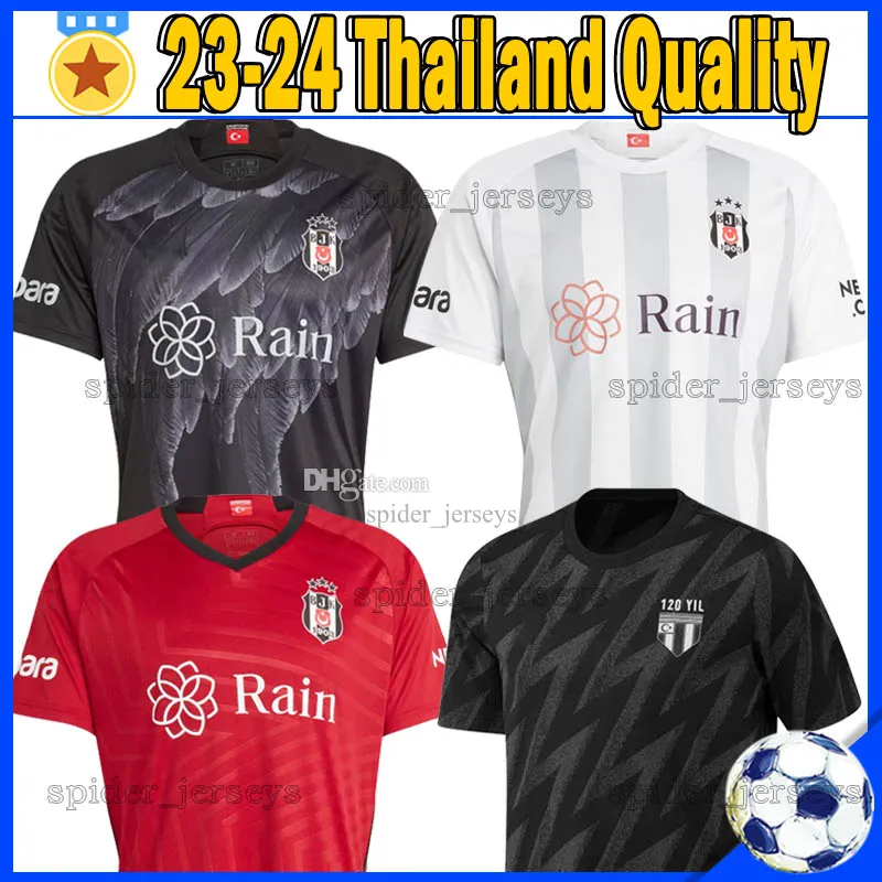 23 24 Besiktas Soccer Jerseys Rosier Montero 2023 2024 Souza Nkoudou Hutchinson Ghezzal Necip Football Shirts W.Souza Karaman Menユニフォーム