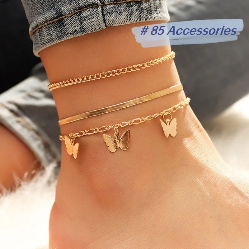 Anklets Origlet Stali Stael Sayme Sayme Bransoletka kostki na nogach Akcesoria Mody Not Alergic ZN00126 230715