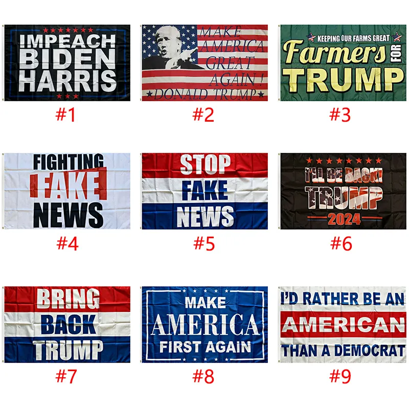 Trump 2024 Flagg 3x5ft General Election Flags Banner Fake News