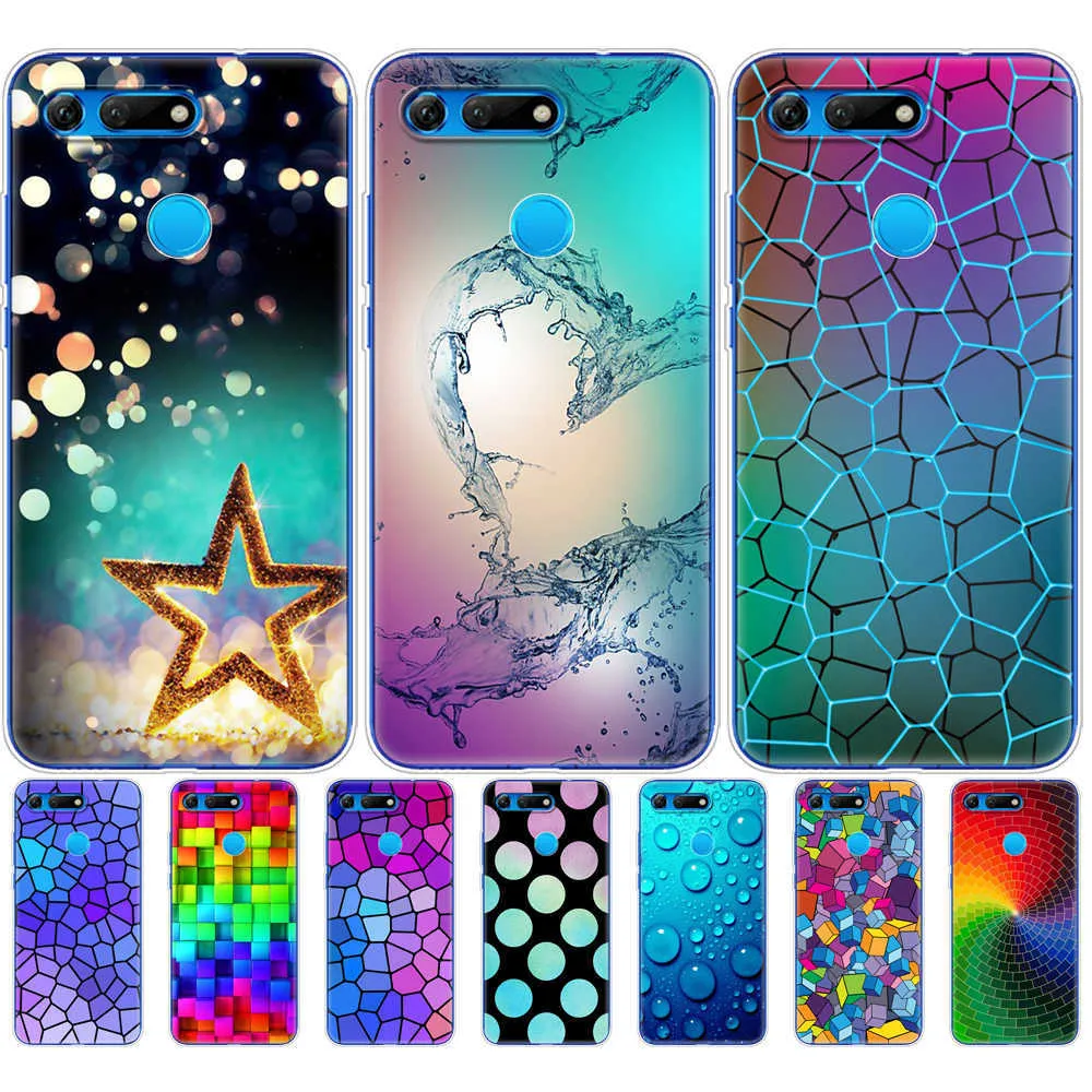 Estojo para Huawei Honor View 20 V20 TPU Funda Capas de silicone macio para capa de telefone com padrão animal fofo