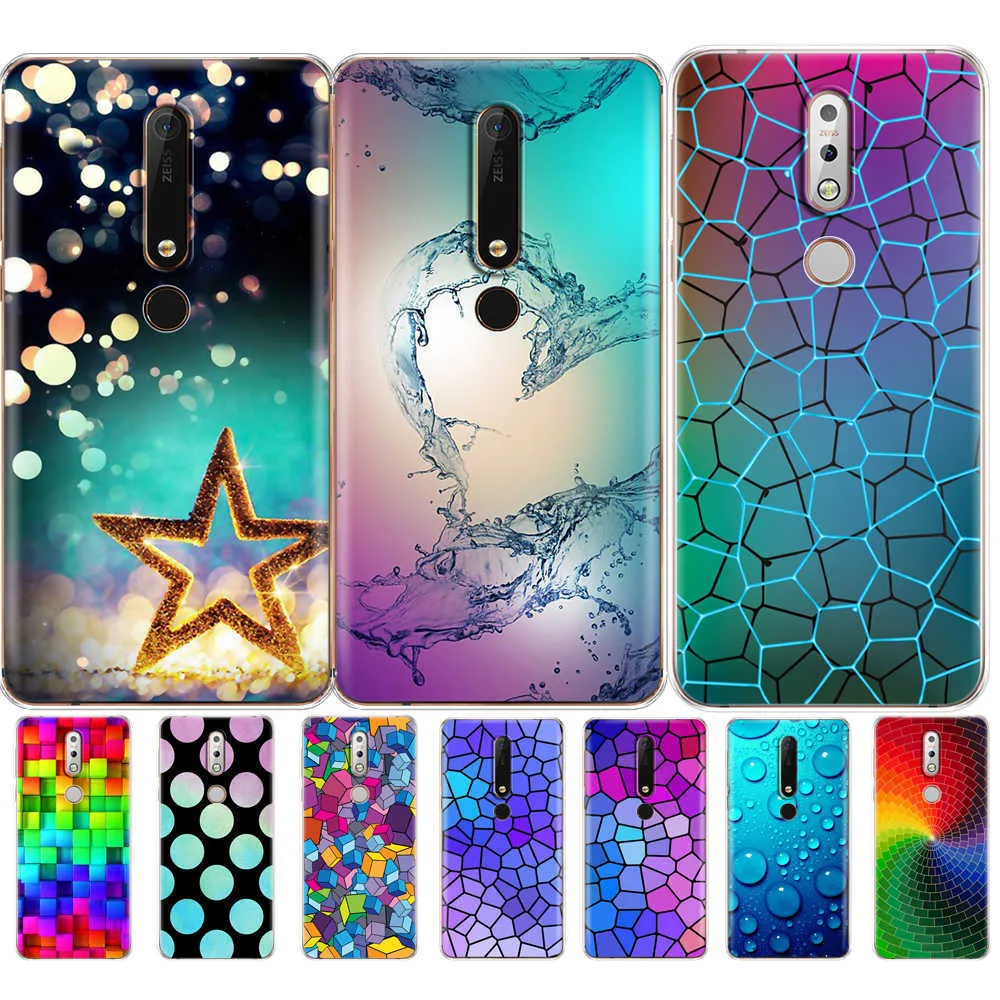 Case Voor Nokia 6 7 Plus 8 9 Nokia 2018 Silicon Cases Soft Tpu Telefoon Back Cover Coque Bumper schilderen Patroon Dier Kat